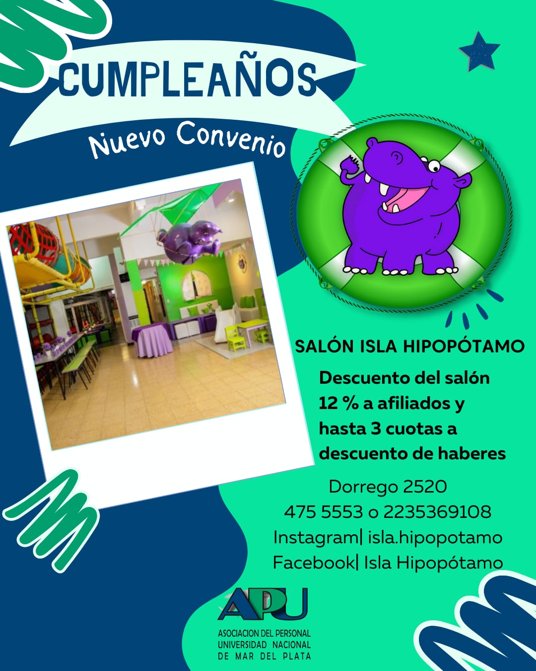 Salon de fiesta hipopotamo